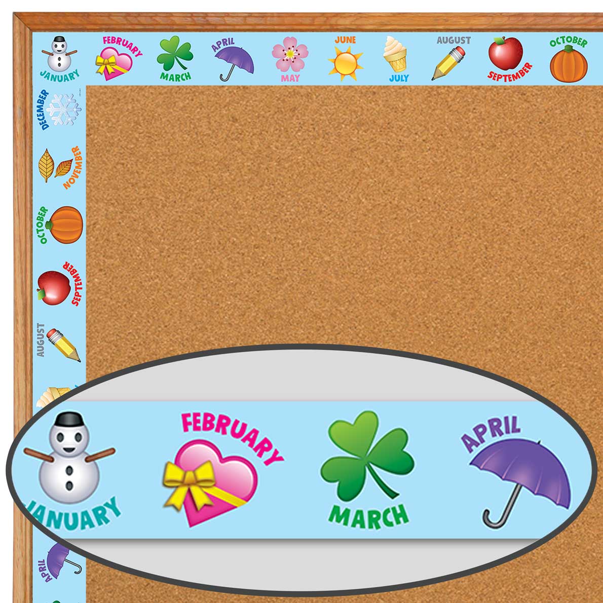 Emoji Fun Months Of The Year Border Trim