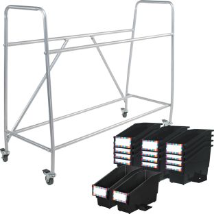 Really Good Classroom Library Rack With Book And Binder Bins - 1 rack, 14 bins Really Good Classroom Library Rack With Book And Binder Bins - 1 rack, 14 bins