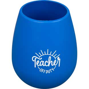 Teacher Off Duty Silicone Wine Glass