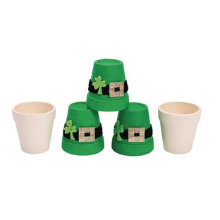 Colorations® Leprechaun Hat Flower Pot Art - Makes 12 Crafts