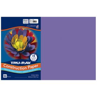 Tru-Ray® Sulphite Construction Paper, 12" x 18" - 50 Sheets