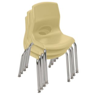 Angeles® MyPosture™ Plus 12" Chair - with Chrome Legs - Set of 4 - Tan