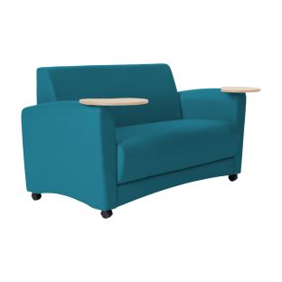 Pro Series Upholstered Common Area Sofa with Tablet - Teal