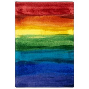 Rainbow Magic™ Ombre Classroom Rug – Colorful Watercolor Design