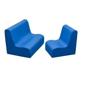 Happy Hangout Contour Chair and Sofa Set - Deep Water