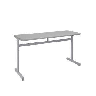 Silhouette® Two-Student Desk - North Sea Gray