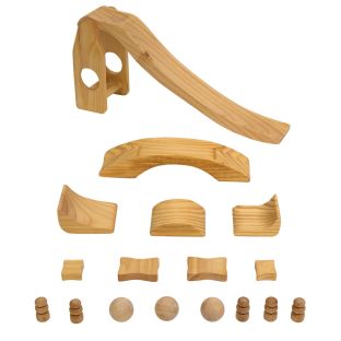 Large Wooden Ball Run w/ 3 balls