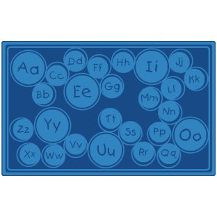 Alphabet Bubbles Seating Rug - 6' x 9'