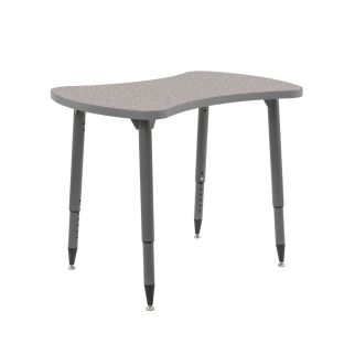 Adapte 25" x 37" Bowtie Thermofused Activity Table with Adjustable Tapered Legs -Gray/North Sea
