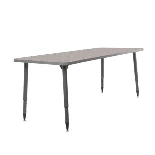 Adapte 30" x 72" Rectangle Activity Table with Adjustable Tapered Legs - Gray/North Sea