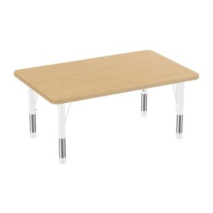 30 x 48 Rectangle Activity Table with Adjustable Chunky Legs Color White by Factory Direct Partners