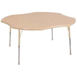 48" x 48" Clover Activity Table with Adjustable Swivel Glide Legs