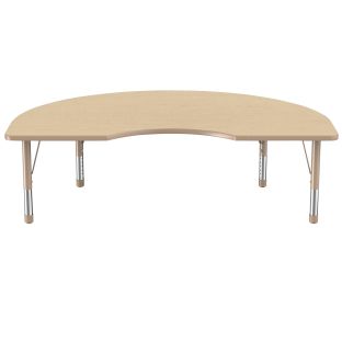 48" x 72" Kidney Activity Table with Adjustable Chunky Legs