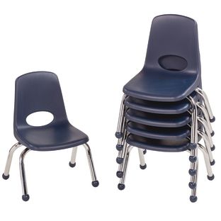 10" Stack Chair with Ball Glides, 6-Piece