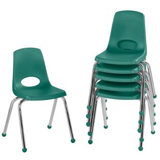 16" Stack Chair with Ball Glides - Set of 6 - Green