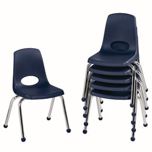 16" Stack Chair with Ball Glides - Set of 6