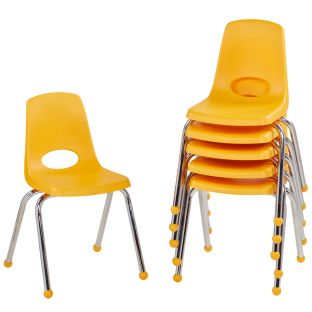 16" Stack Chair with Ball Glides - Set of 6 - Yellow