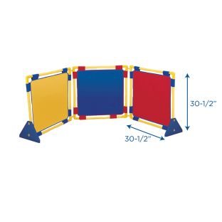 Children's Factory® PlayPanels® Room Dividers – 3-Panel Flexible Classroom Partition Set