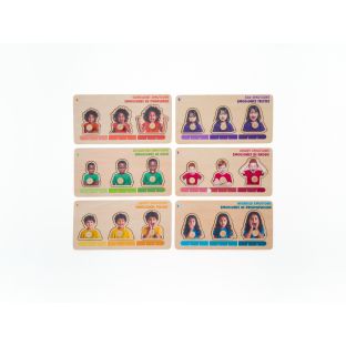 My Emotions Peg Puzzles Set of 6 by Open The Joy