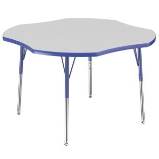 48" x 48" Clover Activity Table with Adjustable Swivel Glide Legs