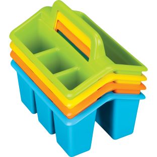 Four-Compartment Caddies - Neon Colors - 4 caddies Four-Compartment Caddies - Neon Colors - 4 caddies