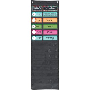 Classroom Scheduling Pocket Chart™ - Black - 1 pocket chart, 37 cards Classroom Scheduling Pocket Chart™ - Black - 1 pocket chart, 37 cards