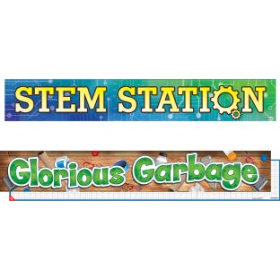 Really Good Stuff® earlySTEM™ Classroom Banner Signage - STEM - 2 double-sided banners