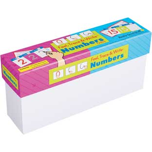Feel, Trace and Write Numbers Cards And Dry Erase Crayons - 21 cards, 4 crayons Feel, Trace and Write Numbers Cards And Dry Erase Crayons - 21 cards, 4 crayons