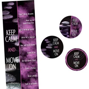Keep Calm And Move On Stickers And Bookmarks - 24 stickers, 24 bookmarks Keep Calm And Move On Stickers And Bookmarks - 24 stickers, 24 bookmarks