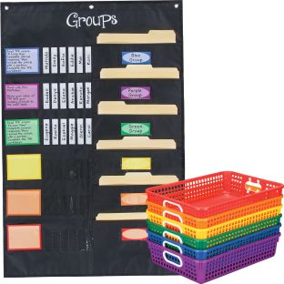 Hanging File Pockets w/ Magnetic Whiteboard Panel