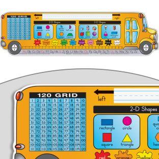 Zaner-Bloser Bus Shaped Self-Adhesive Deluxe Plastic Desktop Helpers™ - Set Of 24 Zaner-Bloser Bus Shaped Self-Adhesive Deluxe Plastic Desktop Helpers™ - Set Of 24