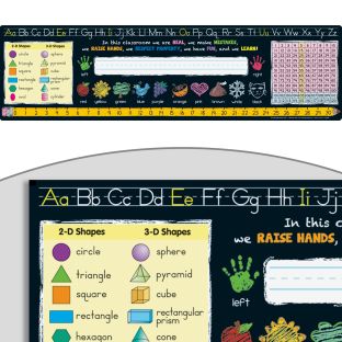 Chalkboard-Style Grades K-2 Self-Adhesive Vinyl Desktop Helpers™ - Set Of 24