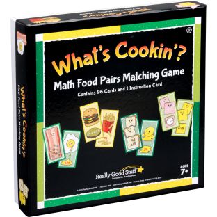 What's Cookin'? Math Food Pairs Matching Game - Second Grade - 4 games What's Cookin'? Math Food Pairs Matching Game - Second Grade - 4 games
