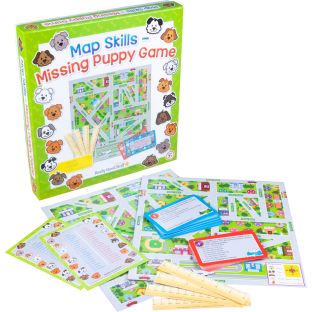 Map Skills – Missing Puppy Game - 1 board game