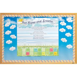 Really Good Stuff® Hopes And Dreams Bulletin Board Kit - 3 banners, 100 clouds Really Good Stuff® Hopes And Dreams Bulletin Board Kit - 3 banners, 100 clouds