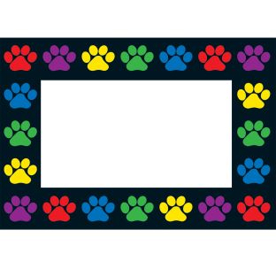 Really Good Stuff® Paw Prints Book Pouch Labels - Set Of 12