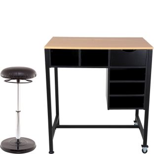 Standing Workstation With Teacher Kore Chair - 1 station, 1 chair Standing Workstation With Teacher Kore Chair - 1 station, 1 chair