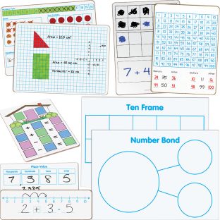 Ctosree 20 Sets Dry Erase Board for Kids 8 x 11 Inch Double Sided Small  White