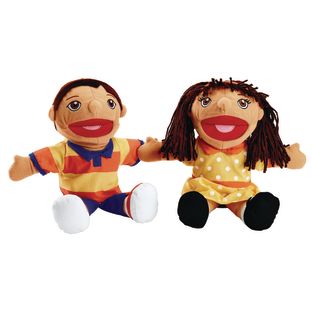 Excellerations® Hispanic Girl and Boy Puppet Pair - 1 pair