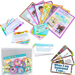 Really Good Stuff® Interactive Social-Emotional Discussion Cards and Activities - 1 multi-item kit