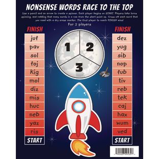 Race and Spin Real or Nonsense Words Fun Dry-Erase Practice Mat - 1 Mat Race and Spin Real or Nonsense Words Fun Dry-Erase Practice Mat - 1 Mat