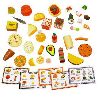 Classroom Starter Kit Food - 61 Pieces with Storage Bin