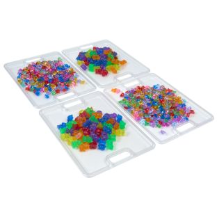 Excellerations® Translucent Sorting Jars w/ 4 Clear Trays