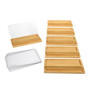 Colorations® Wooden Lapboard Stand with Acrylic Boards - Set of 6