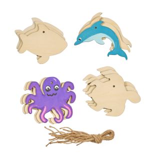 Colorations® Decorate Your Own Wooden Sea Life Ornaments