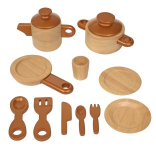 Excellerations® EverGrow™ Rubberwood Play Kitchen - Cookware