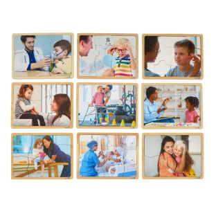 Excellerations® Healthy Kids Handle With Special Care - Set of 9 Wooden Puzzles