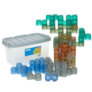 Excellerations® Earthtones Translucent Octagon Stackers - 60 Pieces