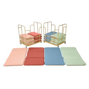 Environments® DreamStages™ Germ Free Rest Mats Class Pack- Set of 12 Mats and 2 Rest Carts