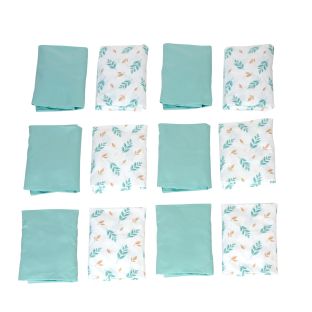 Environments® DreamStages™ Botanical + Sage Cotton Rest Mat Sheets - Set of 12